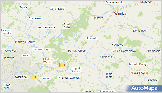 mapa Skorosze, Skorosze na mapie Targeo
