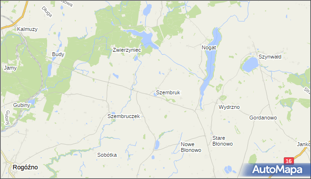 mapa Szembruk, Szembruk na mapie Targeo