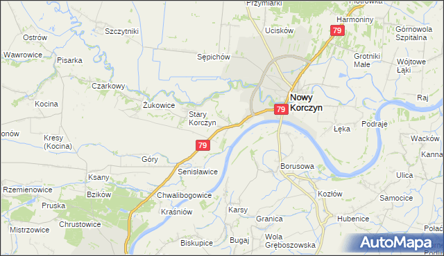 mapa Winiary Dolne, Winiary Dolne na mapie Targeo