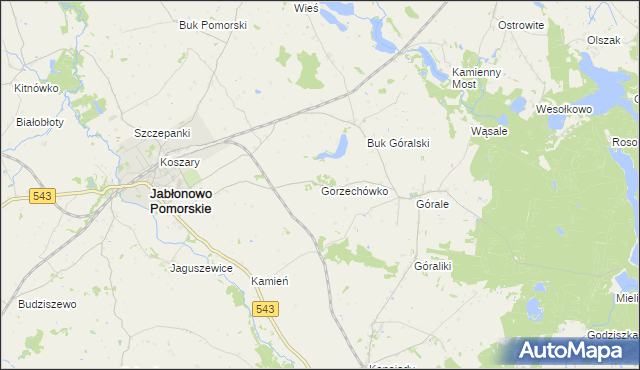 mapa Gorzechówko, Gorzechówko na mapie Targeo