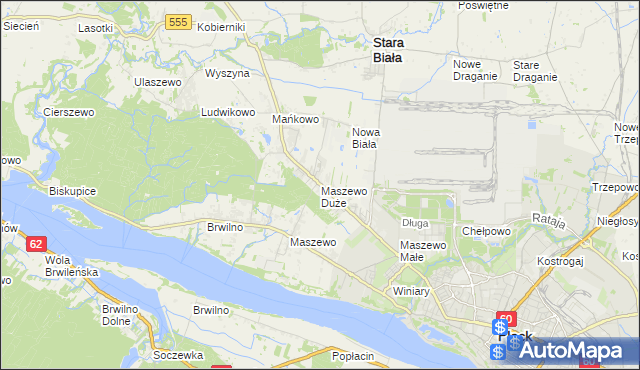 mapa Maszewo Duże, Maszewo Duże na mapie Targeo
