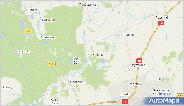 mapa Raczek, Raczek na mapie Targeo