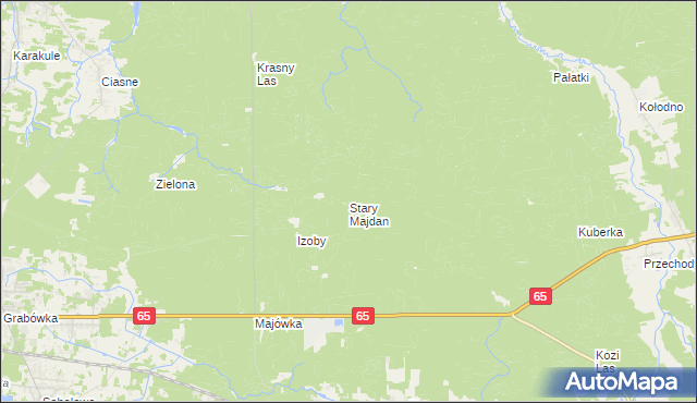 mapa Stary Majdan gmina Supraśl, Stary Majdan gmina Supraśl na mapie Targeo