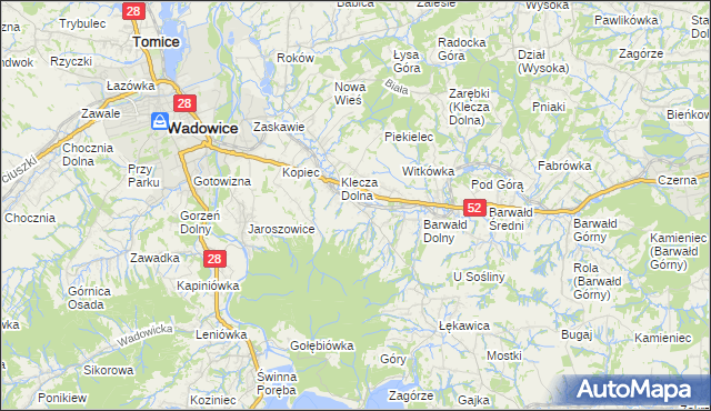 mapa Klecza Górna, Klecza Górna na mapie Targeo