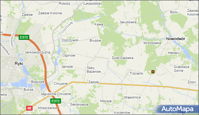 mapa Nowy Bazanów, Nowy Bazanów na mapie Targeo