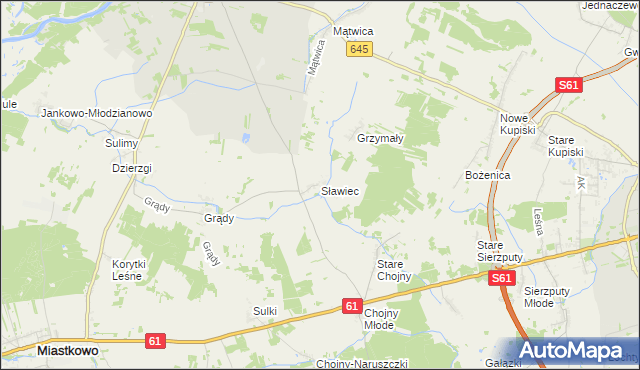 mapa Sławiec, Sławiec na mapie Targeo