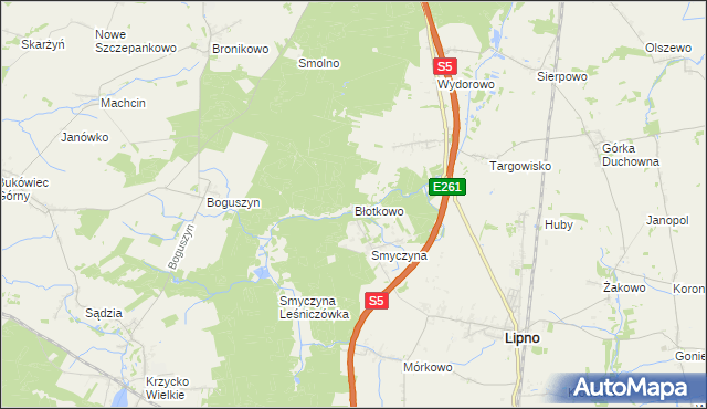 mapa Błotkowo, Błotkowo na mapie Targeo