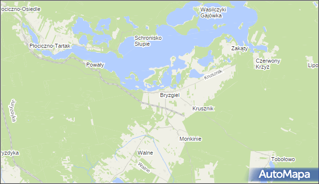 mapa Bryzgiel, Bryzgiel na mapie Targeo