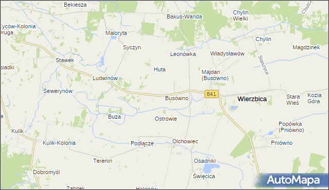 mapa Busówno, Busówno na mapie Targeo
