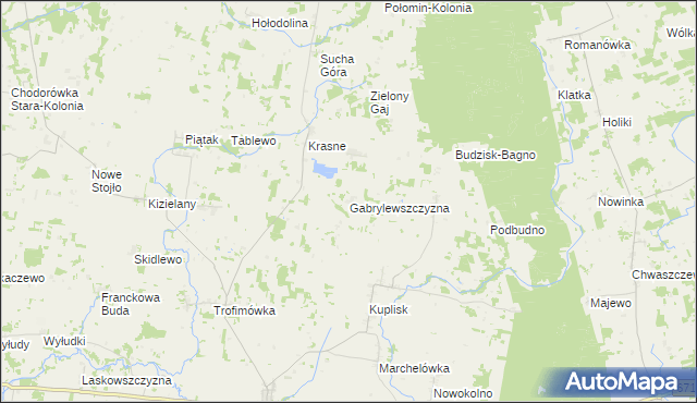 mapa Gabrylewszczyzna, Gabrylewszczyzna na mapie Targeo