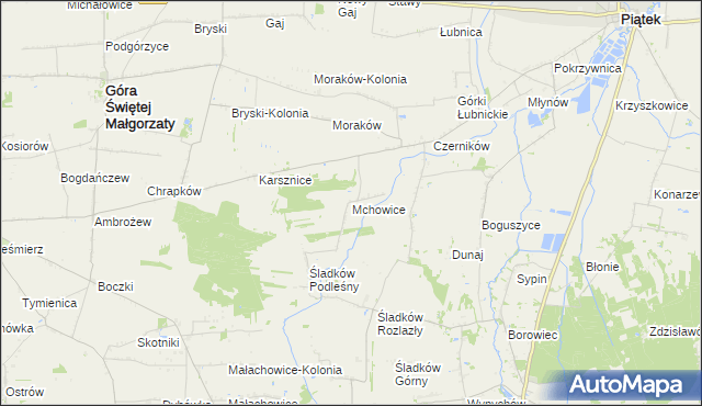 mapa Mchowice, Mchowice na mapie Targeo