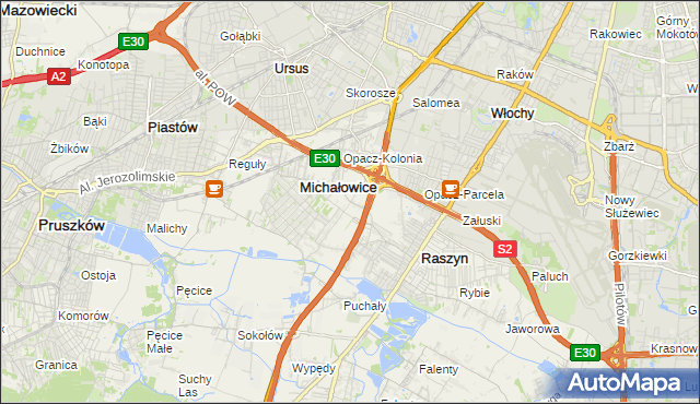 mapa Opacz Mała, Opacz Mała na mapie Targeo