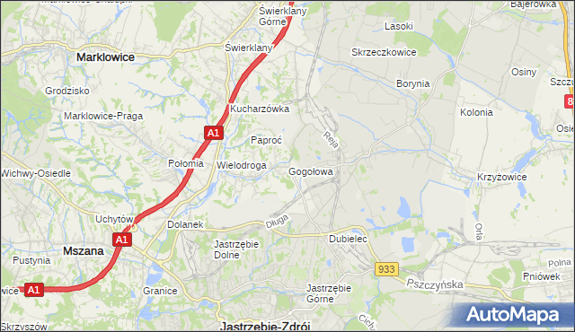 mapa Gogołowa, Gogołowa na mapie Targeo