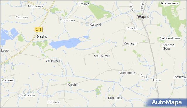 mapa Smuszewo gmina Damasławek, Smuszewo gmina Damasławek na mapie Targeo