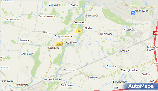 mapa Małkowice gmina Kąty Wrocławskie, Małkowice gmina Kąty Wrocławskie na mapie Targeo