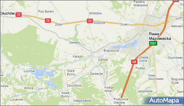 mapa Boguszyce Małe, Boguszyce Małe na mapie Targeo