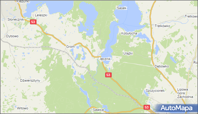 mapa Jęcznik, Jęcznik na mapie Targeo