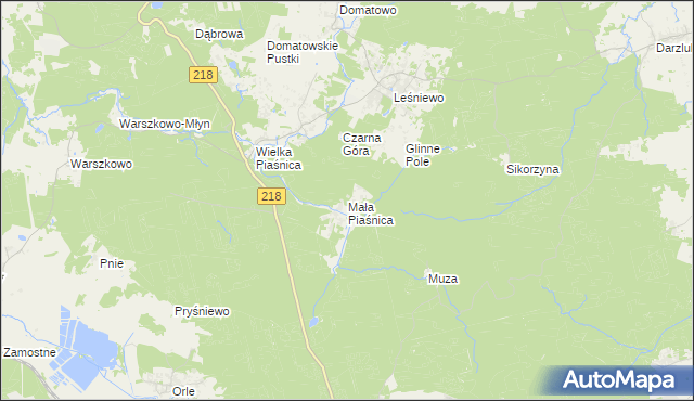 mapa Mała Piaśnica, Mała Piaśnica na mapie Targeo