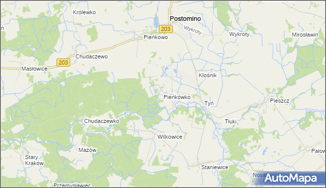 mapa Pieńkówko, Pieńkówko na mapie Targeo