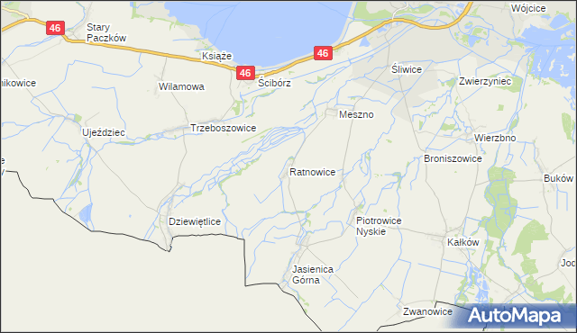 mapa Ratnowice, Ratnowice na mapie Targeo