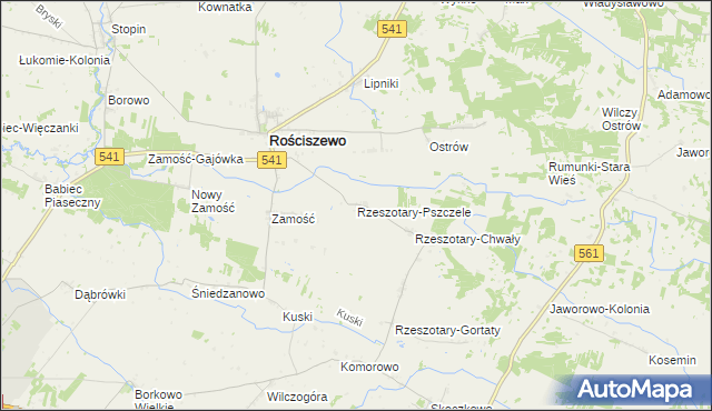 mapa Rzeszotary-Pszczele, Rzeszotary-Pszczele na mapie Targeo