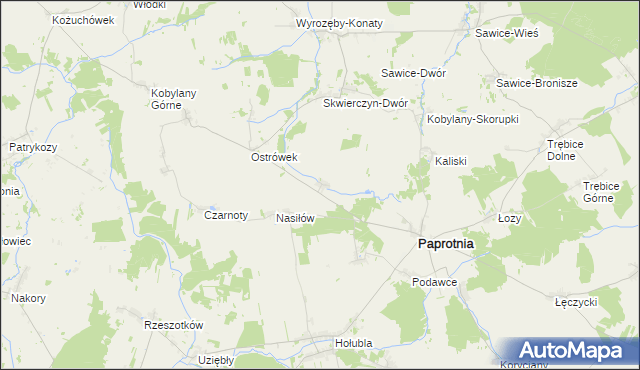 mapa Skwierczyn Lacki, Skwierczyn Lacki na mapie Targeo