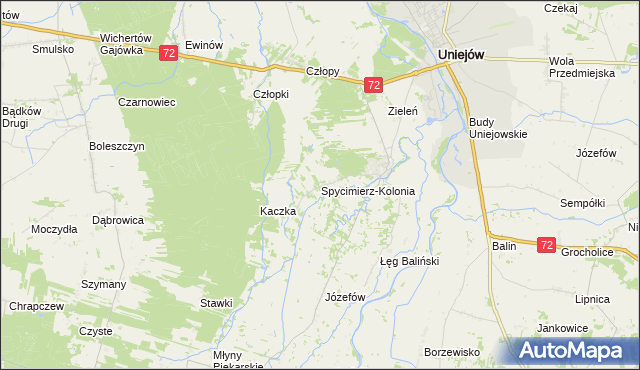 mapa Spycimierz-Kolonia, Spycimierz-Kolonia na mapie Targeo