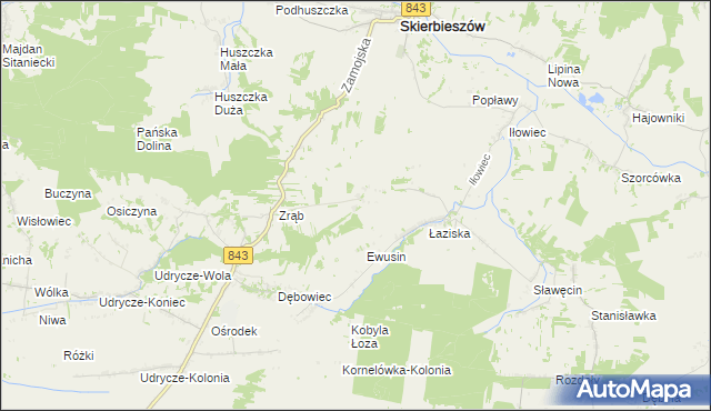 mapa Suchodębie gmina Skierbieszów, Suchodębie gmina Skierbieszów na mapie Targeo