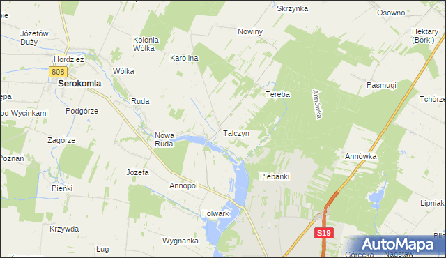 mapa Talczyn, Talczyn na mapie Targeo