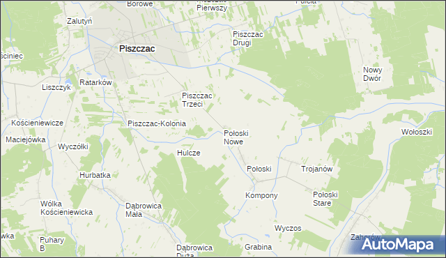 mapa Połoski Nowe, Połoski Nowe na mapie Targeo