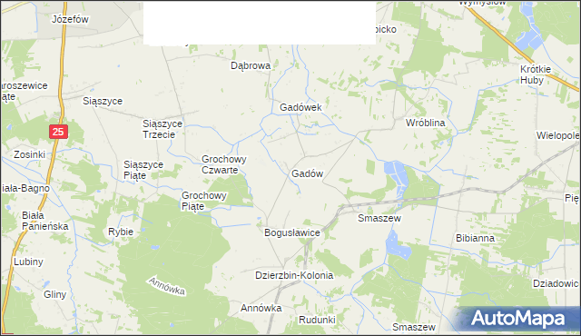 mapa Gadów, Gadów na mapie Targeo
