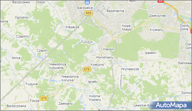 mapa Horodniany, Horodniany na mapie Targeo