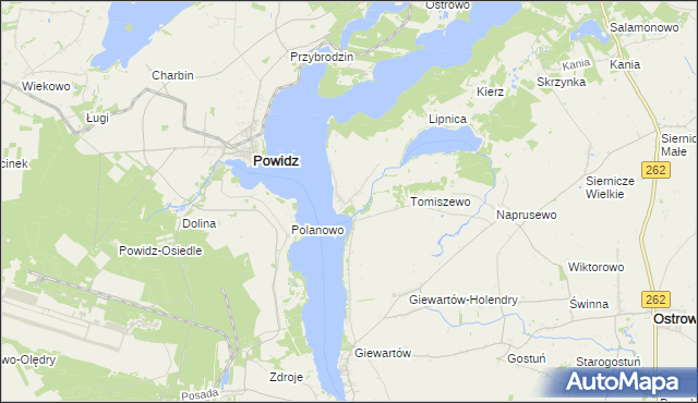mapa Kosewo gmina Ostrowite, Kosewo gmina Ostrowite na mapie Targeo