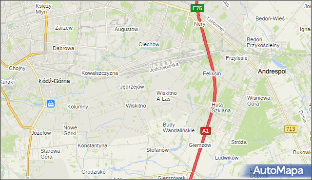 mapa Wiskitno A-Las, Wiskitno A-Las na mapie Targeo