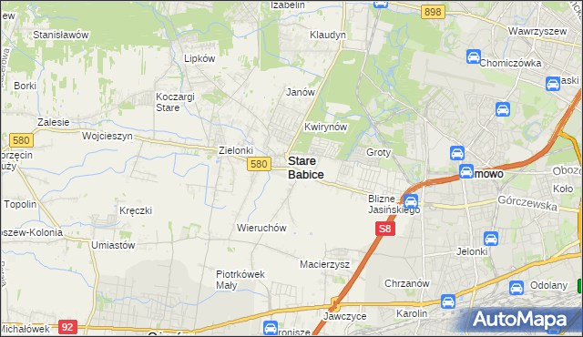 mapa Babice Nowe, Babice Nowe na mapie Targeo
