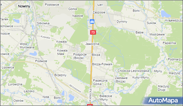 mapa Bilcza gmina Morawica, Bilcza gmina Morawica na mapie Targeo