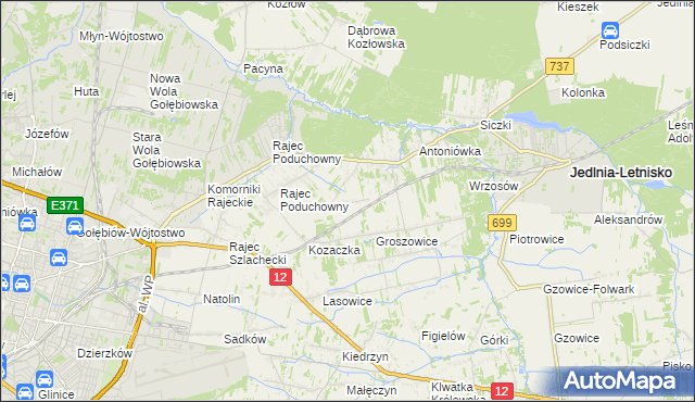 mapa Dawidów gmina Jedlnia-Letnisko, Dawidów gmina Jedlnia-Letnisko na mapie Targeo