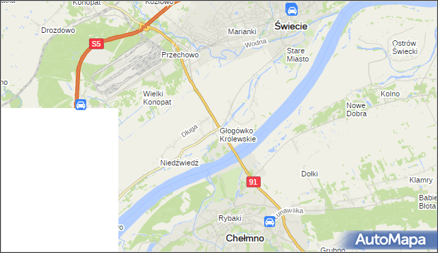 mapa Głogówko Królewskie, Głogówko Królewskie na mapie Targeo