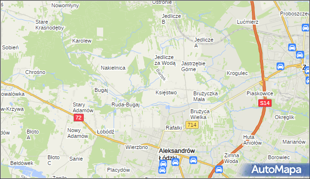 mapa Księstwo, Księstwo na mapie Targeo