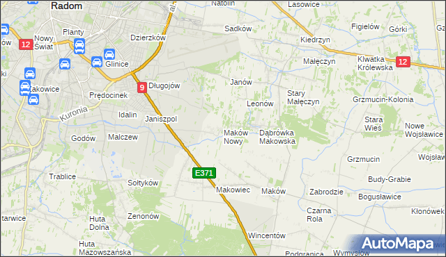 mapa Maków Nowy, Maków Nowy na mapie Targeo