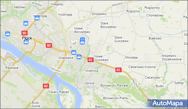 mapa Nowe Gulczewo, Nowe Gulczewo na mapie Targeo