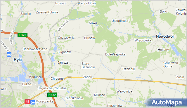 mapa Nowy Bazanów, Nowy Bazanów na mapie Targeo