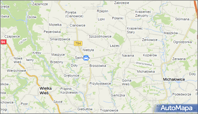mapa Owczary gmina Zielonki, Owczary gmina Zielonki na mapie Targeo