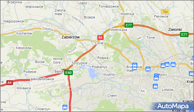 mapa Rząska, Rząska na mapie Targeo