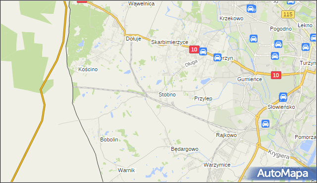 mapa Stobno gmina Kołbaskowo, Stobno gmina Kołbaskowo na mapie Targeo