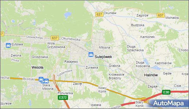mapa Sulejówek, Sulejówek na mapie Targeo