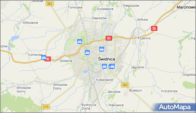 mapa Świdnicy, Świdnica na mapie Targeo