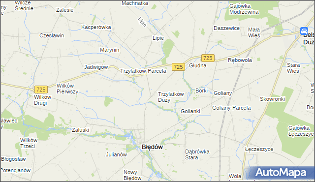 mapa Trzylatków Duży, Trzylatków Duży na mapie Targeo