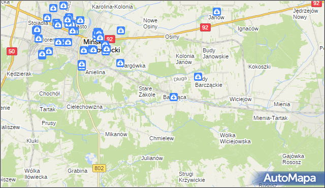 mapa Barcząca, Barcząca na mapie Targeo