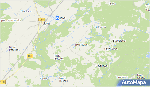 mapa Batorówko, Batorówko na mapie Targeo